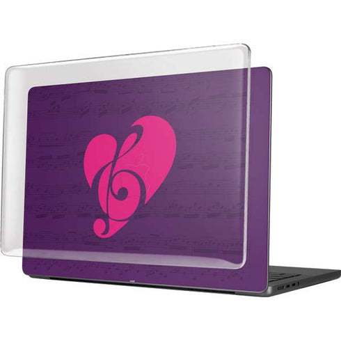 Purple Musical Notes MacBook Pro 14in (2021-24) Case plus Skin